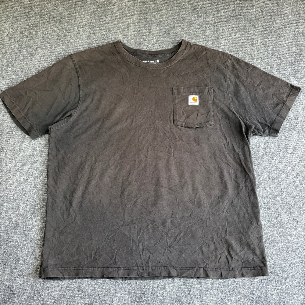 Carhartt Mens K87 Loose Fit Heavyweight Pocket T-Shirt Faded Black XL 3666